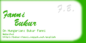 fanni bukur business card